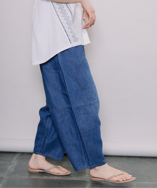 refinedworks（リファインドワークス）の「綿麻デニムエッグPT（デニムパンツ・レディース・インディゴブルー/ブルー・FREE）」の7枚目の写真