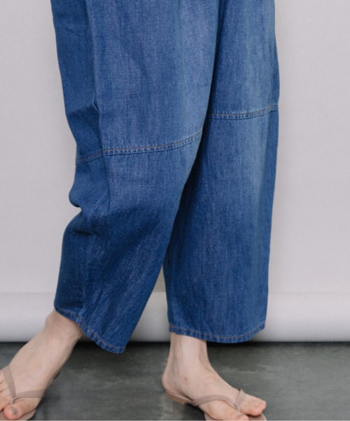 refinedworks（リファインドワークス）の「綿麻デニムエッグPT（デニムパンツ・レディース・インディゴブルー/ブルー・FREE）」の9枚目の写真