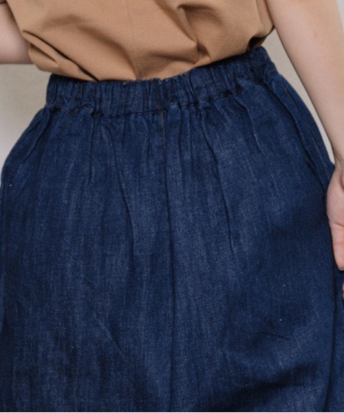 refinedworks（リファインドワークス）の「綿麻デニムエッグPT（デニムパンツ・レディース・インディゴブルー/ブルー・FREE）」の13枚目の写真