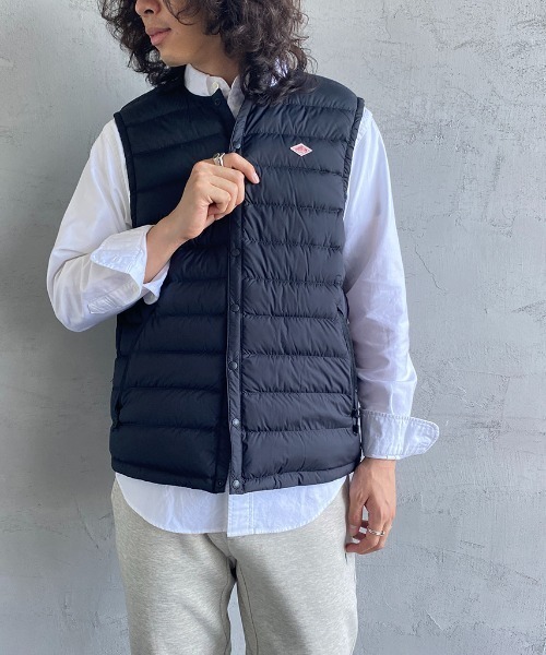 DANTON（ダントン）の「[DANTON/ダントン] ナイロンタフタ インナーダウンベスト（ダウンベスト・レディース・ブラック/グレー・S/M/L）」の5枚目の写真