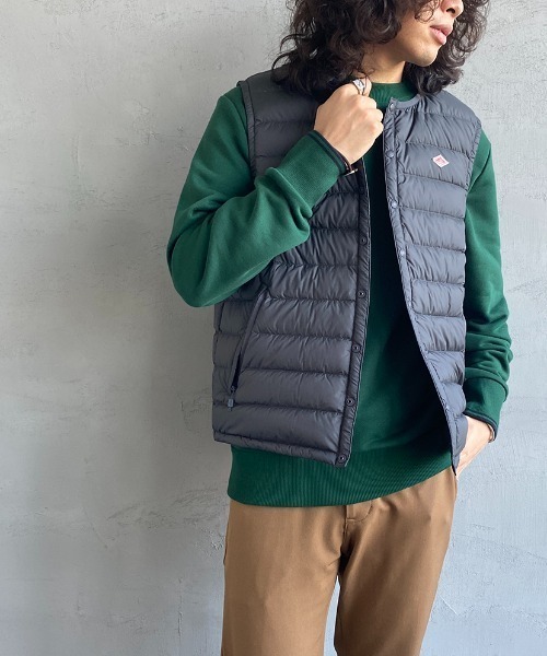DANTON（ダントン）の「[DANTON/ダントン] ナイロンタフタ インナーダウンベスト（ダウンベスト・レディース・ブラック/グレー・S/M/L）」の13枚目の写真