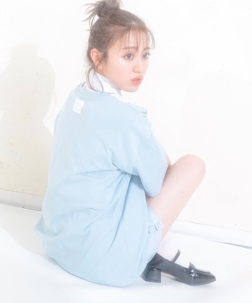 KOL ME BABY（コルミーベイビー）の「◆【ユニセックス】カスタマーコラボ cherry刺しゅうBIG-T（Tシャツ/カットソー・レディース・ブラック/ライトグリーン/オフホワイト・00）」の3枚目の写真