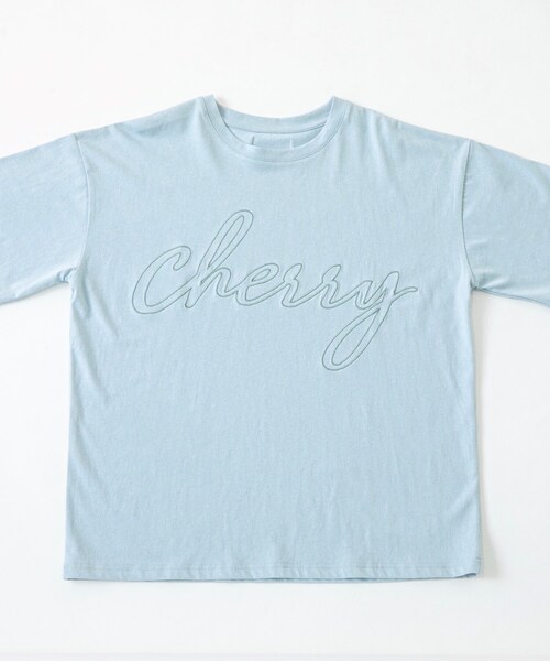 KOL ME BABY（コルミーベイビー）の「◆【ユニセックス】カスタマーコラボ cherry刺しゅうBIG-T（Tシャツ/カットソー・レディース・ブラック/ライトグリーン/オフホワイト・00）」の10枚目の写真