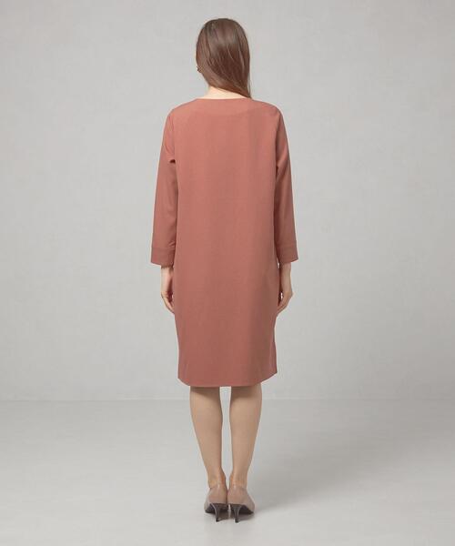 THE STATION STORE(ザ ステーション ストア)の「<closet story(クローゼットストーリー)> ツイル キーネック ワンピース -ウォッシャブル-(ワンピース・レディース・ライトグレー/ネイビー/ピンク・FREE)」の5枚目の写真