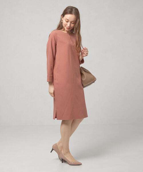 THE STATION STORE(ザ ステーション ストア)の「<closet story(クローゼットストーリー)> ツイル キーネック ワンピース -ウォッシャブル-(ワンピース・レディース・ライトグレー/ネイビー/ピンク・FREE)」の9枚目の写真