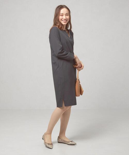 THE STATION STORE(ザ ステーション ストア)の「<closet story(クローゼットストーリー)> ツイル キーネック ワンピース -ウォッシャブル-(ワンピース・レディース・ライトグレー/ネイビー/ピンク・FREE)」の15枚目の写真