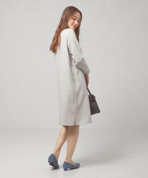 THE STATION STORE(ザ ステーション ストア)の「<closet story(クローゼットストーリー)> ツイル キーネック ワンピース -ウォッシャブル-(ワンピース・レディース・ライトグレー/ネイビー/ピンク・FREE)」の6枚目の写真