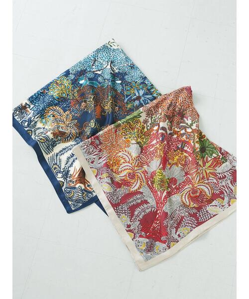 CRAFT STANDARD BOUTIQUE（クラフトスタンダードブティック）の「カラーフォレストスカーフ　＊（バンダナ/スカーフ・レディース・ネイビー/ピンク・FREE）」の4枚目の写真