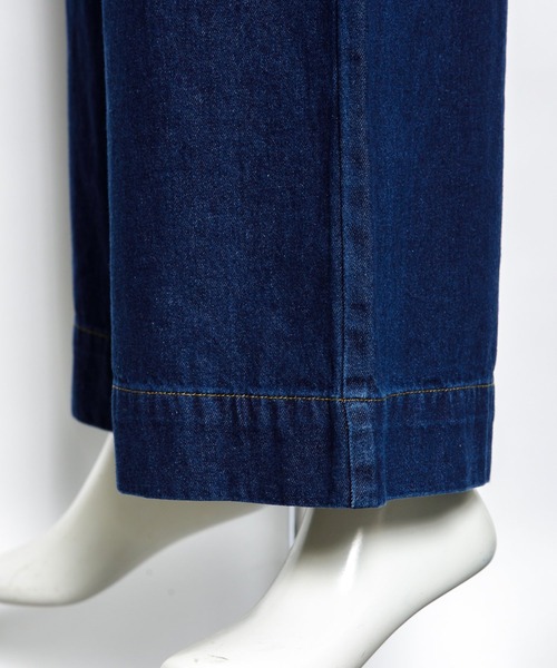 AS KNOW AS PINKY(アズノゥアズピンキー)の「着こなしゆるワイドデニム(デニムパンツ・レディース・インディゴブルー/ライトインディゴブルー・FREE)」の10枚目の写真