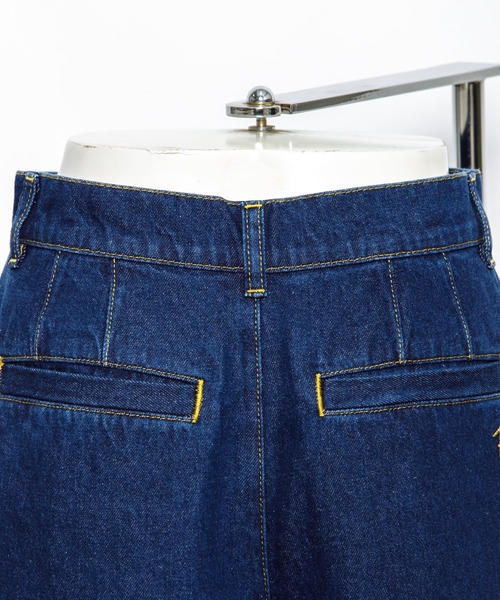 AS KNOW AS PINKY(アズノゥアズピンキー)の「着こなしゆるワイドデニム(デニムパンツ・レディース・インディゴブルー/ライトインディゴブルー・FREE)」の8枚目の写真