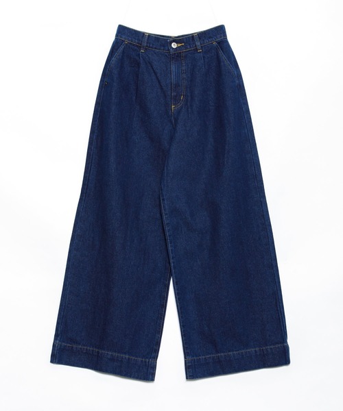 AS KNOW AS PINKY(アズノゥアズピンキー)の「着こなしゆるワイドデニム(デニムパンツ・レディース・インディゴブルー/ライトインディゴブルー・FREE)」の12枚目の写真