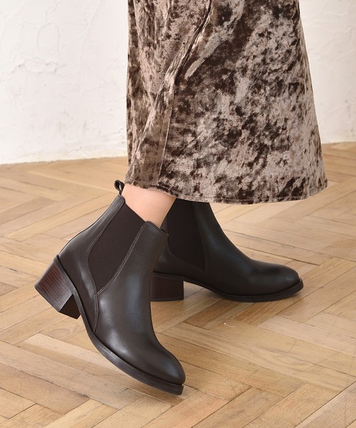 リアルレザー サイドゴアショートブーツ（ブーツ）｜BETTY CLUB（ベティクラブ）