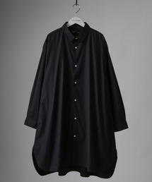 ロングシルエットブロード長袖シャツ/オーバーサイズシャツ