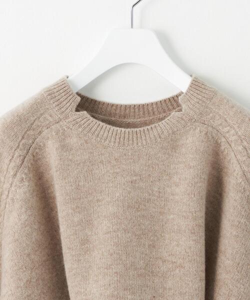 BRACTMENT（ブラクトメント）の「＜BRACTMENT(ブラクトメント)＞BM Wスカーフ付きクロップド プルオーバー（ニット/セーター・レディース・ライトグレー/ベージュ・FREE）」の21枚目の写真