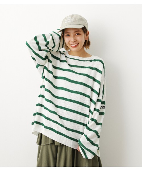 RODEO CROWNS WIDE BOWL（ロデオクラウンズワイドボウル）の「ﾎﾞｰﾀﾞｰﾆｯﾄ（ニット/セーター・レディース・グリーン系その他/ピンク系その他/ブルー系その他3・FREE）」の2枚目の写真