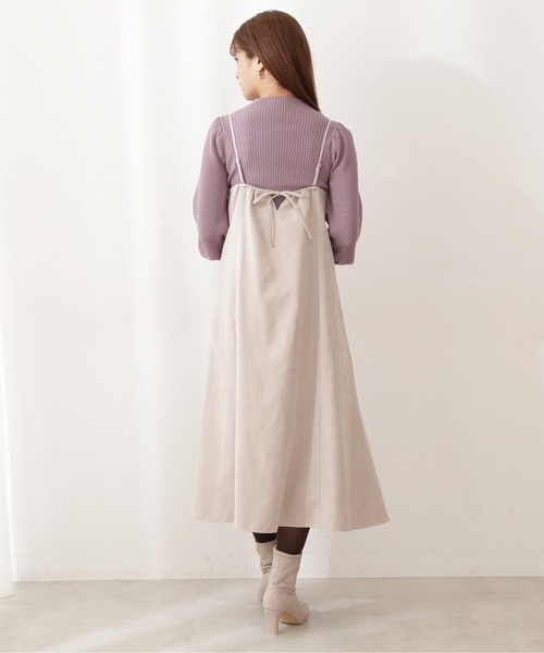 PROPORTION BODY DRESSING(プロポーションボディドレッシング)の「ピーチ起毛キャミワンピ / 1211240915(ワンピース・レディース・ダークグレー/ベージュ・SMALL/MEDIUM)」の6枚目の写真