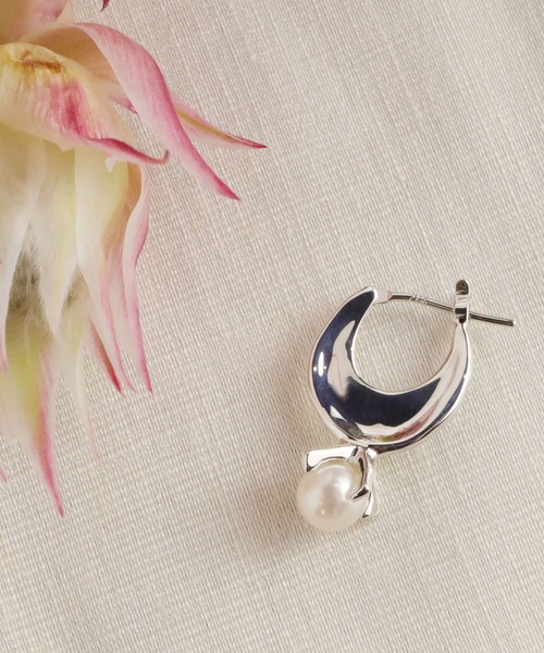 e.m.（イーエム）の「Pull top Pearl Pierce（ピアス（片耳用）・レディース・シルバー・FREE）」の7枚目の写真