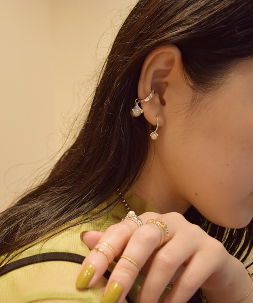e.m.（イーエム）の「Pull top Pearl Pierce（ピアス（片耳用）・レディース・シルバー・FREE）」の11枚目の写真