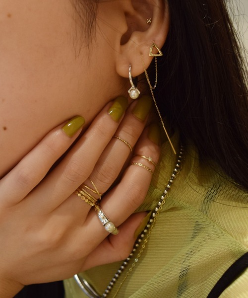 e.m.（イーエム）の「Pull top Pearl Pierce（ピアス（片耳用）・レディース・シルバー・FREE）」の13枚目の写真