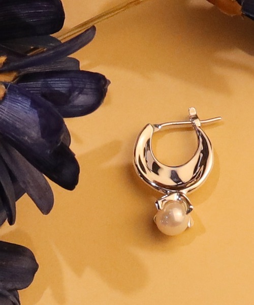 e.m.（イーエム）の「Pull top Pearl Pierce（ピアス（片耳用）・レディース・シルバー・FREE）」の9枚目の写真