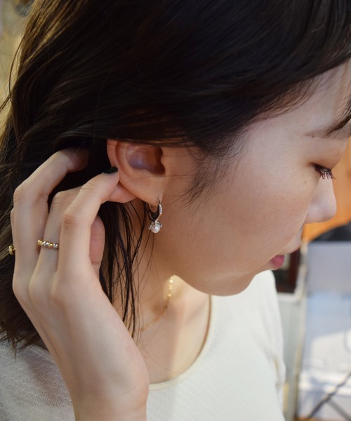 e.m.（イーエム）の「Pull top Pearl Pierce（ピアス（片耳用）・レディース・シルバー・FREE）」の19枚目の写真