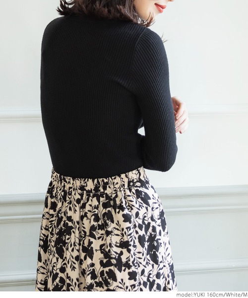 coca（coca）（コカ）の「＼＼新色登場／／花柄フレアスカート（スカート・レディース・ホワイト/ブラウン/ベージュ/ライトブルー/ブラック・M/L）」の13枚目の写真