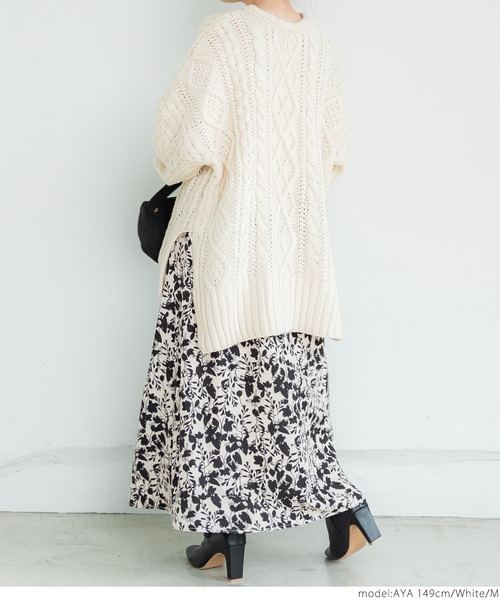 coca（coca）（コカ）の「＼＼新色登場／／花柄フレアスカート（スカート・レディース・ホワイト/ブラウン/ベージュ/ライトブルー/ブラック・M/L）」の15枚目の写真