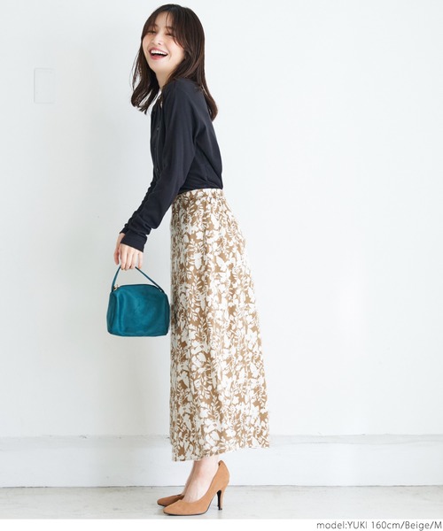 coca（coca）（コカ）の「＼＼新色登場／／花柄フレアスカート（スカート・レディース・ホワイト/ブラウン/ベージュ/ライトブルー/ブラック・M/L）」の18枚目の写真