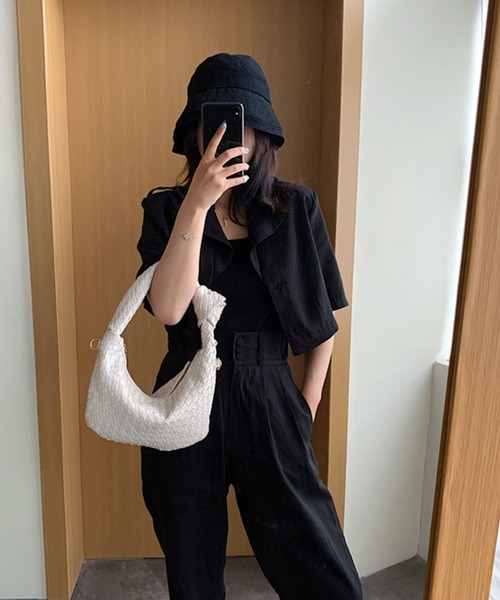 LIPSERVICE(リップサービス)の「編み込みラウンド2WAYバッグ【ZOZOTOWN限定】(ショルダーバッグ・レディース・アイボリー/イエロー/ブラック・FREE)」の7枚目の写真