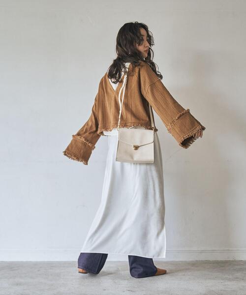 coen(コーエン)の「【WEB限定】ボヘミアンをほんのり醸し出す。2WAYフリンジプルオーバー(その他トップス・レディース・オフホワイト/ブラウン・FREE)」の10枚目の写真