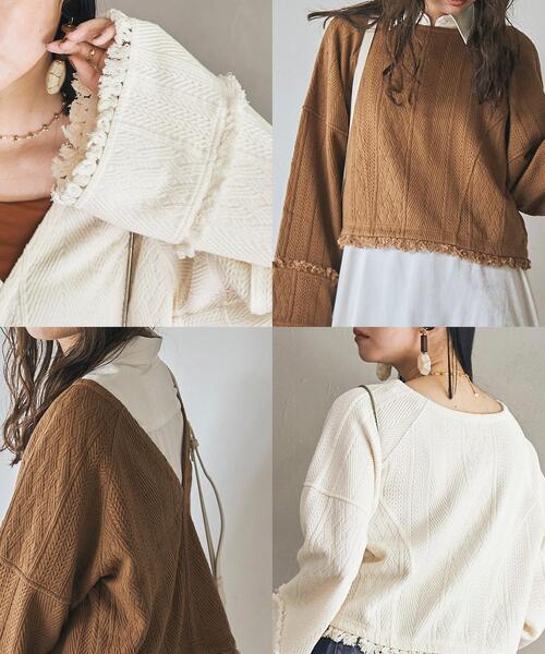 coen(コーエン)の「【WEB限定】ボヘミアンをほんのり醸し出す。2WAYフリンジプルオーバー(その他トップス・レディース・オフホワイト/ブラウン・FREE)」の11枚目の写真