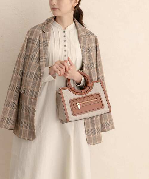 RODE SKO（ロデスコ）の「ツイードコンビトートバッグ（トートバッグ・レディース・ブラウン・ONE）」の5枚目の写真