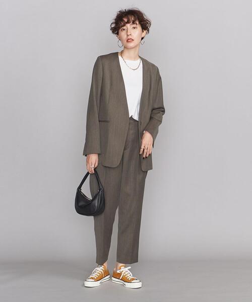 BEAUTY&YOUTH UNITED ARROWS（ビューティーアンドユースユナイテッドアローズ）の「BY バックゴム テーパードパンツ（その他パンツ・レディース・ブラック/ライトグレー/ダークブラウン・S/M/L）」の11枚目の写真