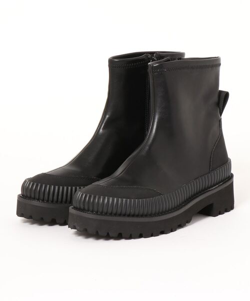 Zipper（ジッパー）の「【Zipper】<2021AW>ビガーブーツ（ブーツ・レディース・ブラック/アイボリー・LL/S/M/L）」の2枚目の写真