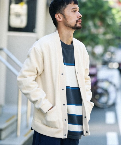 URBAN RESEARCH Sonny Label(アーバンリサーチサニーレーベル)の「スウェットリラックスカーディガン(カーディガン/ボレロ・メンズ・ネイビー/キャメル/アイボリー・LARGE/MEDIUM)」の2枚目の写真