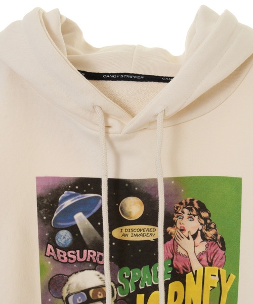 Candy Stripper（キャンディストリッパー）の「AMAZING PANIC SWEAT HOODIE（パーカー・レディース・ブラック/パープル/アイボリー・2）」の13枚目の写真