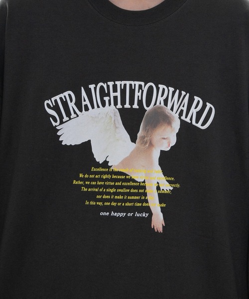 kutir(クティール)の「天使イラストプリントロンT(Tシャツ/カットソー・メンズ・ホワイト/チャコールグレー・LARGE/MEDIUM)」の13枚目の写真