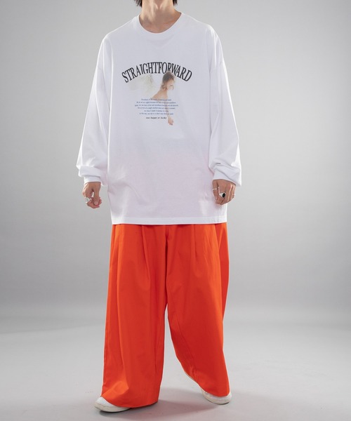 kutir(クティール)の「天使イラストプリントロンT(Tシャツ/カットソー・メンズ・ホワイト/チャコールグレー・LARGE/MEDIUM)」の6枚目の写真