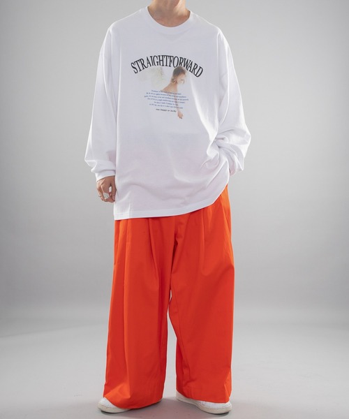 kutir(クティール)の「天使イラストプリントロンT(Tシャツ/カットソー・メンズ・ホワイト/チャコールグレー・LARGE/MEDIUM)」の3枚目の写真