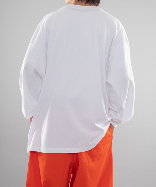 kutir(クティール)の「天使イラストプリントロンT(Tシャツ/カットソー・メンズ・ホワイト/チャコールグレー・LARGE/MEDIUM)」の8枚目の写真