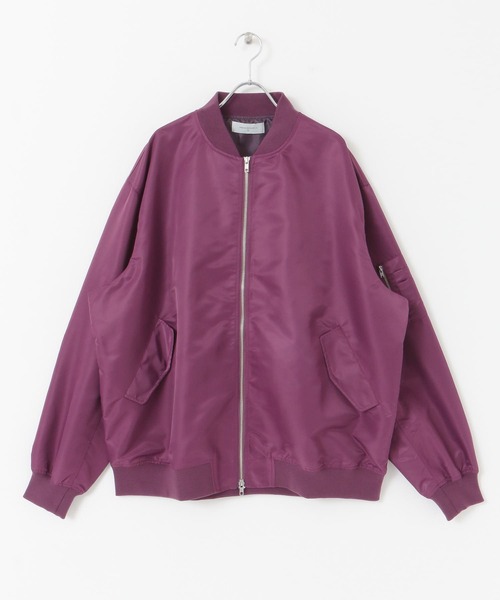 URBAN RESEARCH（アーバンリサーチ）の「オーバーサイズMA1（MA-1・メンズ・ベージュ/パープル/グレー/カーキ/ピンク・FREE）」の21枚目の写真