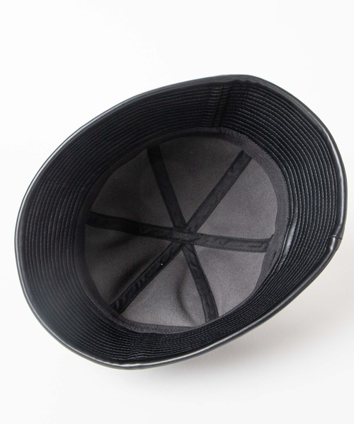 WEGO（ウィゴー）の「WEGO/フェイクレザーセーラーハット（ハット・メンズ・ブラック・FREE）」の4枚目の写真