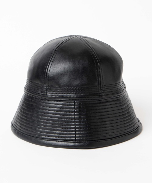 WEGO（ウィゴー）の「WEGO/フェイクレザーセーラーハット（ハット・メンズ・ブラック・FREE）」の3枚目の写真