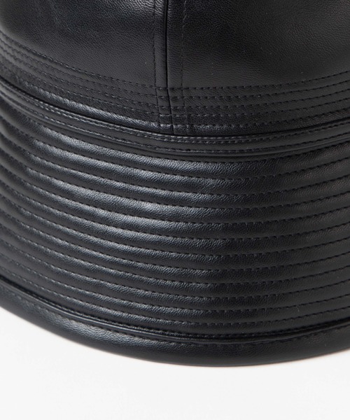 WEGO（ウィゴー）の「WEGO/フェイクレザーセーラーハット（ハット・メンズ・ブラック・FREE）」の8枚目の写真