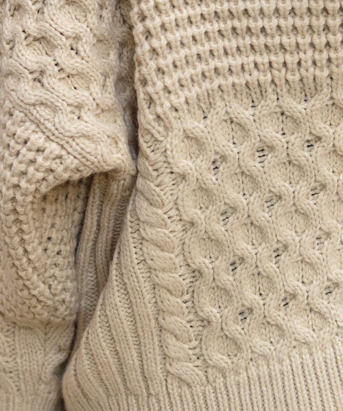 Bab（バブ）の「パッチワークボリューム　ニット（ニット/セーター・レディース・ダークグリーン/ブラウン/アイボリー・FREE）」の18枚目の写真