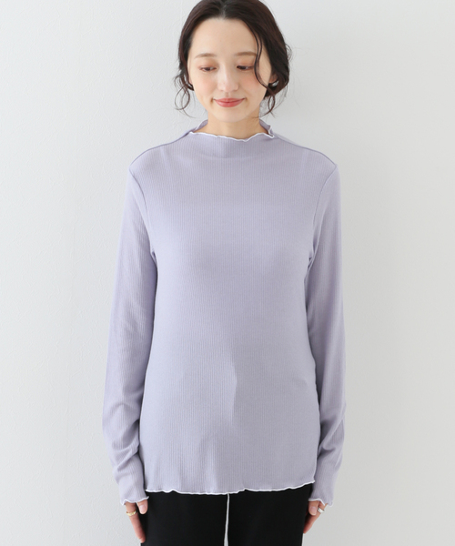 SLOBE IENA（スローブイエナ）の「ウールメローリブプルオーバー◆（Tシャツ/カットソー・レディース・アイボリー/ブルー系その他・FREE）」の17枚目の写真
