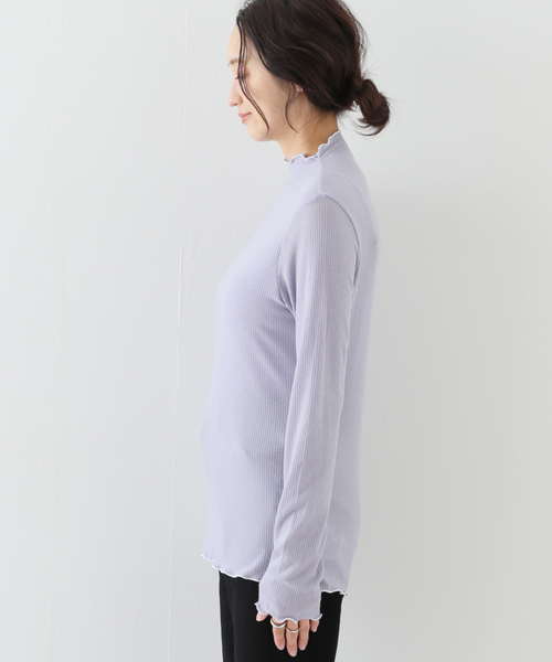 SLOBE IENA（スローブイエナ）の「ウールメローリブプルオーバー◆（Tシャツ/カットソー・レディース・アイボリー/ブルー系その他・FREE）」の16枚目の写真