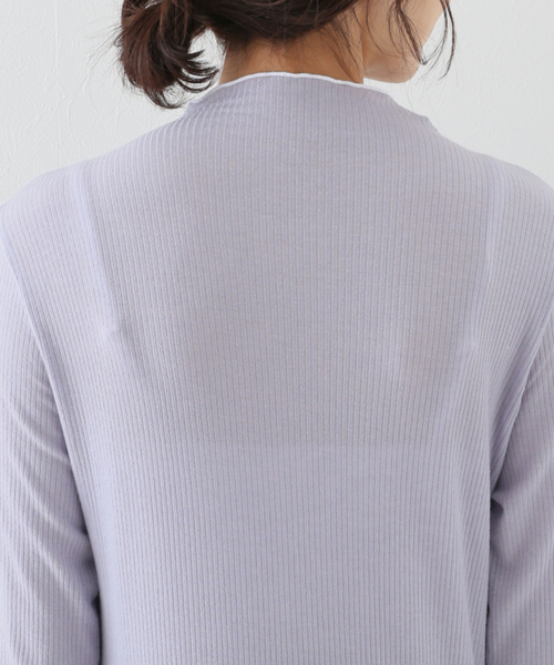 SLOBE IENA（スローブイエナ）の「ウールメローリブプルオーバー◆（Tシャツ/カットソー・レディース・アイボリー/ブルー系その他・FREE）」の13枚目の写真