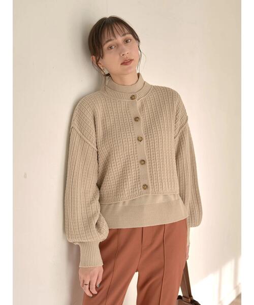 earth music&ecology（アースミュージックアンドエコロジー）の「SET2点ショートカーディガン+ニットプルオーバー＊（ニット/セーター・レディース・サックスブルー/ホワイト系その他2/ブラック・FREE）」の6枚目の写真