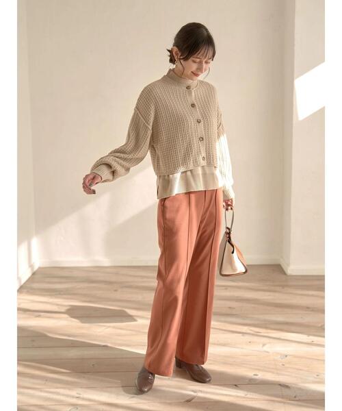 earth music&ecology（アースミュージックアンドエコロジー）の「SET2点ショートカーディガン+ニットプルオーバー＊（ニット/セーター・レディース・サックスブルー/ホワイト系その他2/ブラック・FREE）」の9枚目の写真